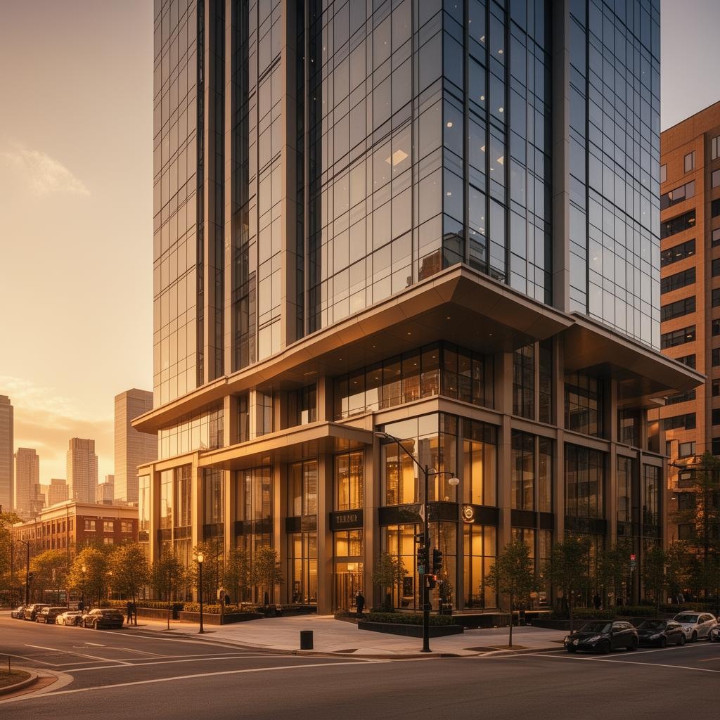 Kaiya Modern Glass High Rise Commercial Architecture at Sunset.jpg